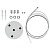 Светильник светодиодный Geometria Ring SPO-132-W-40K-088 88Вт 4000К 6000Лм IP40 800х80 бел. подвесной драйвер внутри ЭРА Б0058902
