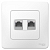 Розетка компьютерная + телефонная 2-м СП Blanca RJ45 кат.5E + RJ11 бел. SE BLNIS045111