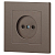 Розетка 1-м СП Accent 6-201-08 16А IP20 250В 2P бронза Intro Б0063670