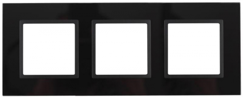 Рамка 3-м 14-5103-05 стекло Elegance черный+антрацит ЭРА Б0034510