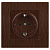 Розетка 1-м СП Accent 6-202-10 16А IP20 250В 2P+E Schuko венге Intro Б0063703