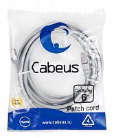 Патч-корд F/UTP кат.6 PC-FTP-RJ45-Cat.6-5m-LSZH 2xRJ45/8p8c экранир. LSZH 5м сер. Cabeus 7912c