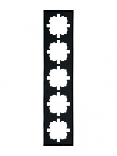 Рамка 5-м ZIMA горизонт. черн. бархат LEZARD 704-4200-150 фото 3