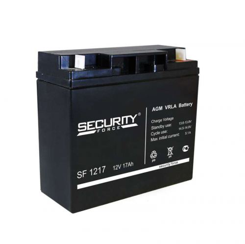 Аккумулятор ОПС 12В 17А.ч SF 1217 Security Force 4614030010010 Аккумулятор ОПС 12В 17А.ч SF 1217 Security Force 4614030010010