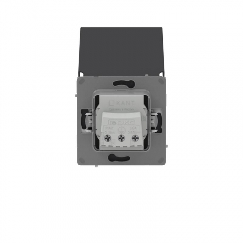 Розетка силовая KANT IP44 2P+E защ. шторки с крышкой черн. уголь DKC 7012013 фото 3
