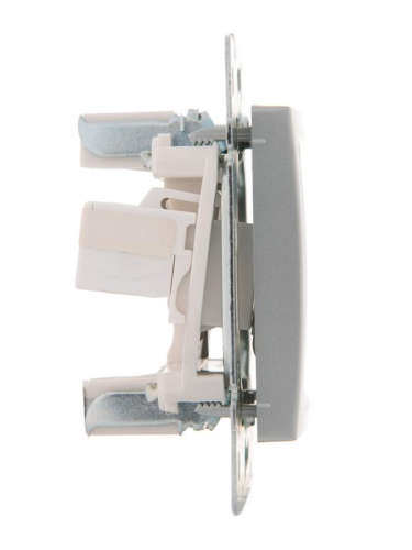 Розетка компьютерная + телефонная 2-м СП Karina RJ45 + RJ11 механизм матов. серебр. LEZARD 707-4388-143 фото 2 Розетка компьютерная + телефонная 2-м СП Karina RJ45 + RJ11 механизм матов. серебр. LEZARD 707-4388-143 фото 2