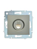 Розетка компьютерная 1-м СП ASTI IP20 RJ45 механизм Cat 5e платина. LEZARD 7081-3588-139