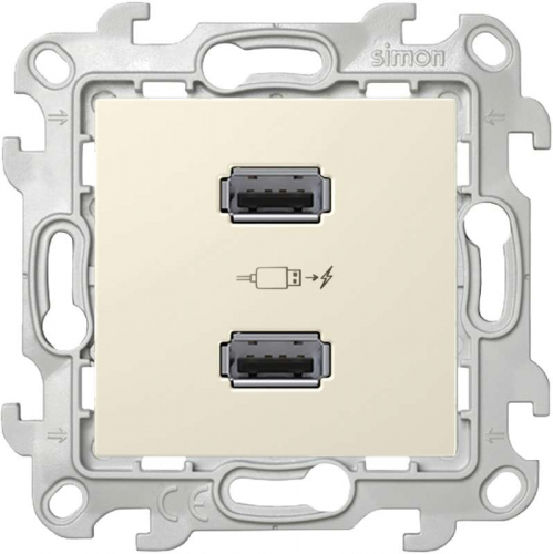 Розетка USB 2-м Simon 24 механизм сл. кость Simon 2411096-031 Розетка USB 2-м Simon 24 механизм сл. кость Simon 2411096-031