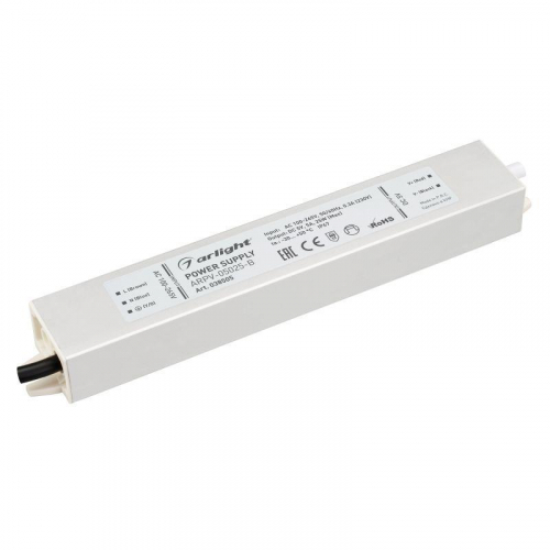 Блок питания ARPV-05025-B 5В 5.0А 25Вт IP67 металл Arlight 038505 Блок питания ARPV-05025-B 5В 5.0А 25Вт IP67 металл Arlight 038505