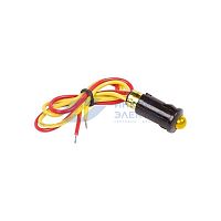 Индикатор малый d8 12В с проводом желт. LED (WL-04) Rexant 36-4713