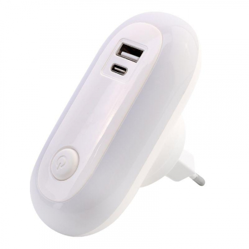 Светильник светодиодный ночник LED USB+TypeC 220В NL-267 Camelion 15384 фото 11 Светильник светодиодный ночник LED USB+TypeC 220В NL-267 Camelion 15384 фото 11