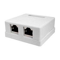 Розетка компьютерная 8P8C RJ-45 FTP кат.5E 2 порта (DIY) SUPRLAN 10-0308-1