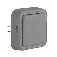 Выключатель 1-кл. СП Бронто 10А IP55 автоматические клеммы сер. EKF BT2-SWG-10
