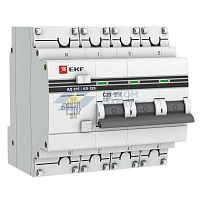 Выключатель автоматический дифференциального тока 4п 20А 100мА АД-32 селект. PROxima EKF DA32-20-100S-4P-pro