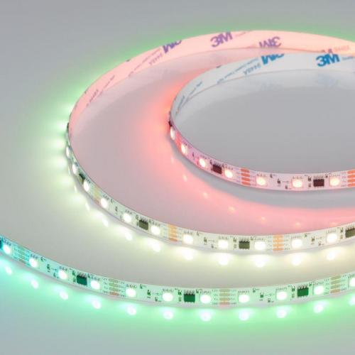 Лента светодиодная SPI-B60-10mm 12V RGB-PX3-BPT 12Вт/м IP20 5060 бегущий огонь (уп.5м) Arlight 039179 Лента светодиодная SPI-B60-10mm 12V RGB-PX3-BPT 12Вт/м IP20 5060 бегущий огонь (уп.5м) Arlight 039179