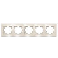 Рамка 5-м Афина стеклянная сл. кость (ivory) UNIVersal 2276