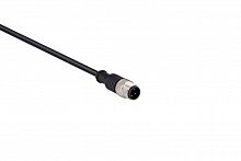 Кабель соединительный 5м со штепселем M12х4 ПВХ IP68 EMAS SKM12F4YXV5