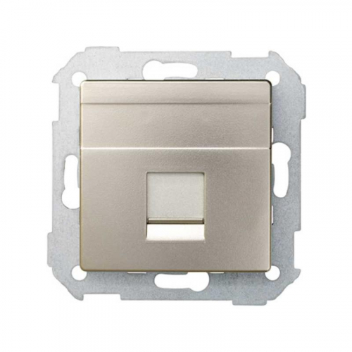 Адаптер на 1 RJ45 коннектор Simon82 шампань 82005-34 Адаптер на 1 RJ45 коннектор Simon82 шампань 82005-34