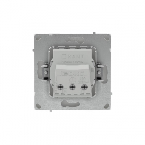 Розетка силовая KANT 2P+E без шторки бел. песок DKC 7010033 фото 3 Розетка силовая KANT 2P+E без шторки бел. песок DKC 7010033 фото 3