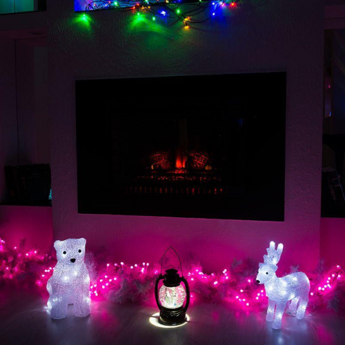 Гирлянда светодиодная "Мишура LED" 3м 288LED роз. 18Вт 220-240В IP20 провод ПВХ прозр. Neon-Night 303-607 фото 4 Гирлянда светодиодная "Мишура LED" 3м 288LED роз. 18Вт 220-240В IP20 провод ПВХ прозр. Neon-Night 303-607 фото 4
