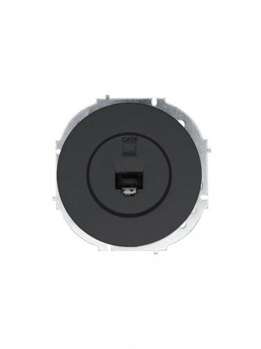 Розетка компьютерная СП OSEN RJ45 кат.6 механизм черн. бархат LEZARD 743-4288-140