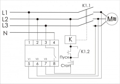 Реле контроля наличия фаз CZF-2B (монтаж на DIN-рейке 35мм 3х400/230+N 8А 1Z IP20) F&F EA04.003.002 фото 3 Реле контроля наличия фаз CZF-2B (монтаж на DIN-рейке 35мм 3х400/230+N 8А 1Z IP20) F&F EA04.003.002 фото 3