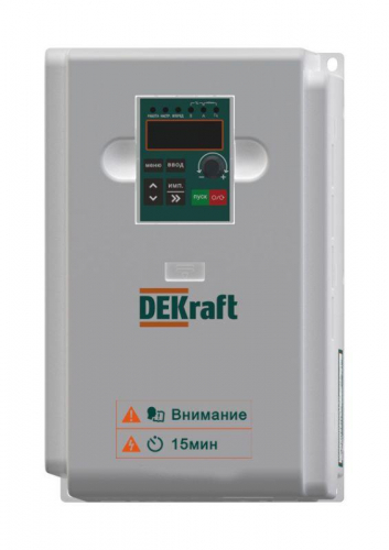 Преобразователь частоты DEKV060-7.5/11кВт 3 фазы 380В с торм. модулем DEKraft DEKV060G7R5P011T4B Преобразователь частоты DEKV060-7.5/11кВт 3 фазы 380В с торм. модулем DEKraft DEKV060G7R5P011T4B