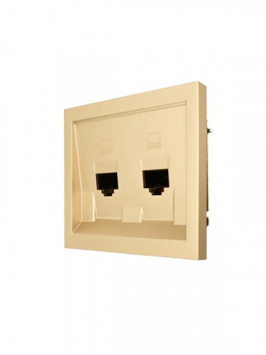 Розетка компьютерная 2-м СП ZIMA IP20 механизм зол. LEZARD 704-3688-141 фото 2 Розетка компьютерная 2-м СП ZIMA IP20 механизм зол. LEZARD 704-3688-141 фото 2