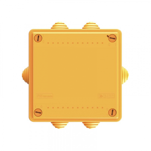 Коробка ответвительная FS 100х100х50мм IP55 5п 450В 20А 10кв.мм с кабельными вводами и клеммниками пластик. DKC FSB11510 фото 4