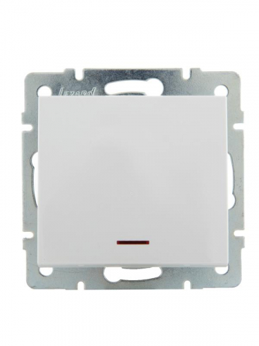 Выключатель 1-кл. СП Rain IP20 с подсветкой механизм бел. LEZARD 703-0288-111 Выключатель 1-кл. СП Rain IP20 с подсветкой механизм бел. LEZARD 703-0288-111