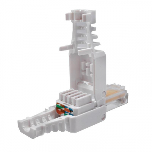 Коннектор 8P8C U/UTP кат.5E RJ-45 безынструментальный (DIY) SUPRLAN 10-0218-1 фото 2 Коннектор 8P8C U/UTP кат.5E RJ-45 безынструментальный (DIY) SUPRLAN 10-0218-1 фото 2