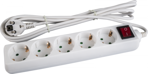 Удлинитель 5х5м с заземл. 10А IP20 71 558 NPE-S-05-500-ESC-3х0.75 3х0.75 с выкл. Navigator 71558