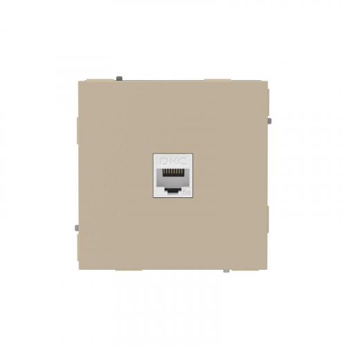 Розетка компьютерная 1-м KANT RJ45 кат.5E без шторки ванильн. марципан DKC 7015663 Розетка компьютерная 1-м KANT RJ45 кат.5E без шторки ванильн. марципан DKC 7015663