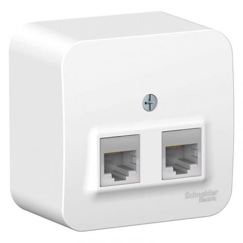 Розетка компьютерная 2-м ОП Blanca RJ45 кат.5E с изолир. пластиной бел. SE BLNIA045451 Розетка компьютерная 2-м ОП Blanca RJ45 кат.5E с изолир. пластиной бел. SE BLNIA045451