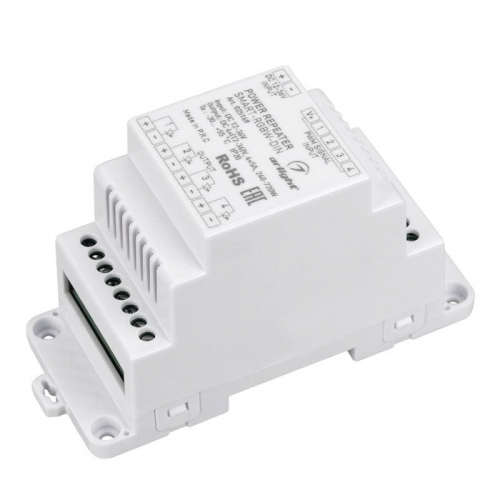 Усилитель SMART-RGBW-DIN (12-36В 4х5А) (IP20 пластик) Arlight 025169 Усилитель SMART-RGBW-DIN (12-36В 4х5А) (IP20 пластик) Arlight 025169