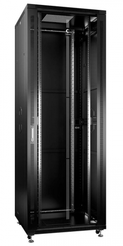 Шкаф монтажный телекоммуникационный напольный SH-05C-47U80/80-BK 19дюйм для распред. и серверн. оборудования 47U 800х800х2277мм передн. стеклян. и задн. сплошн. метал. двери ручка с замком черн. (RAL 9004) Cabeus 8579c Шкаф монтажный телекоммуникационный напольный SH-05C-47U80/80-BK 19дюйм для распред. и серверн. оборудования 47U 800х800х2277мм передн. стеклян. и задн. сплошн. метал. двери ручка с замком черн. (RAL 9004) Cabeus 8579c