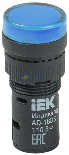 Арматура светосигнальная AD-16DS 110В AC/DC (LED) матрица d16мм син. IEK BLS10-ADDS-110-K07-16
