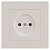 Розетка 1-м СП Accent 6-201-06 16А IP20 250В 2P перламутр. Intro Б0063667