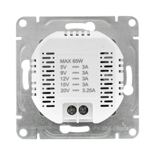 Розетка СП Эпика USB-С быстрая механизм алюм. EKF UP1-SOA-USBCF фото 4