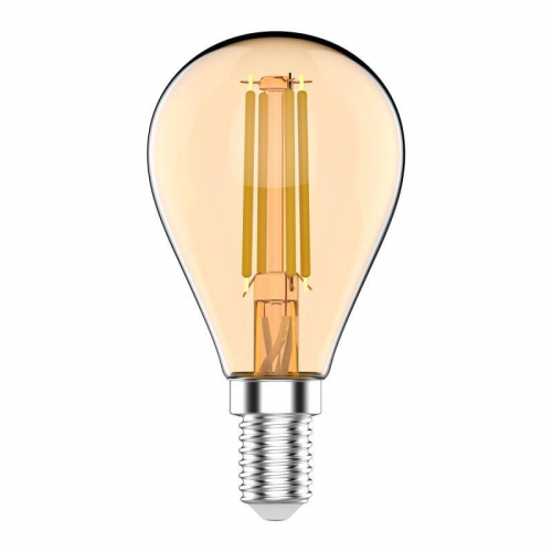 Лампа светодиодная филаментная Basic Filament 3.8Вт Шар 2400К Е14 350лм golden GAUSS 1057154 фото 7 Лампа светодиодная филаментная Basic Filament 3.8Вт Шар 2400К Е14 350лм golden GAUSS 1057154 фото 7