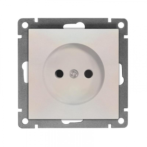 Розетка 1-м СП Афина 16А IP20 без заземл. механизм жемчуж. Universal A0022-OBr