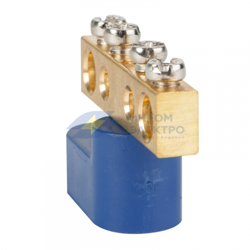 Шина нулевая с одним изолятором OptiKit BB-O-N-S-18-6х9 син. КЭАЗ 277934
