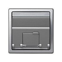 Адаптер на 1 RJ45(12) коннектор 75528; 75540; 75541; 75544-39 наклонный Simon73 Loft алюм. 73085-63
