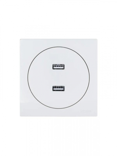Розетка 2-м СП OSEN USB разъем бел. LEZARD 743-0288-192 фото 3