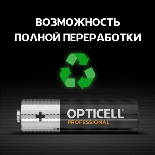 Элемент питания алкалиновый AA/LR6 (блист. 4шт) Professional Opticell 5052001/6052001 фото 5