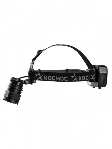 Фонарь налобный аккум. 10Вт Laser LED/Li-ion18650 3х1200мА.ч алюм. КОСМОС KOC854Lit фото 5