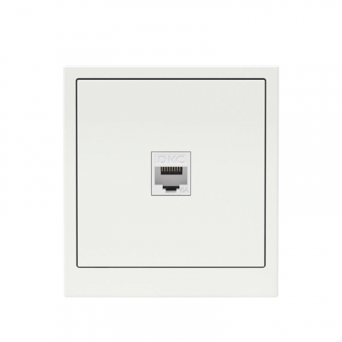 Розетка компьютерная 1-м KANT RJ45 кат.6A без шторки бел. магнолия DKC 7000673 фото 6