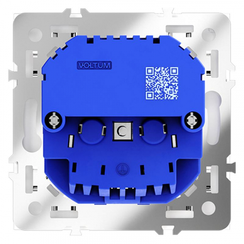 Розетка 1-м СП S70 16А с USB A+A с заземл. защ. шторки механизм бел. матов. Voltum VLS040402 фото 5