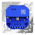 Розетка 1-м СП S70 16А с USB A+A с заземл. защ. шторки механизм бел. матов. Voltum VLS040402