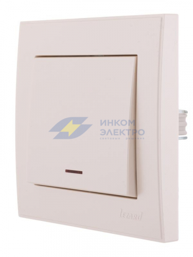 Выключатель 1-кл. СП Rain 10А IP20 с подсветкой жемчуж./бел. метал. LEZARD 703-3030-111 фото 4 Выключатель 1-кл. СП Rain 10А IP20 с подсветкой жемчуж./бел. метал. LEZARD 703-3030-111 фото 4